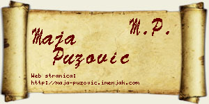 Maja Puzović vizit kartica